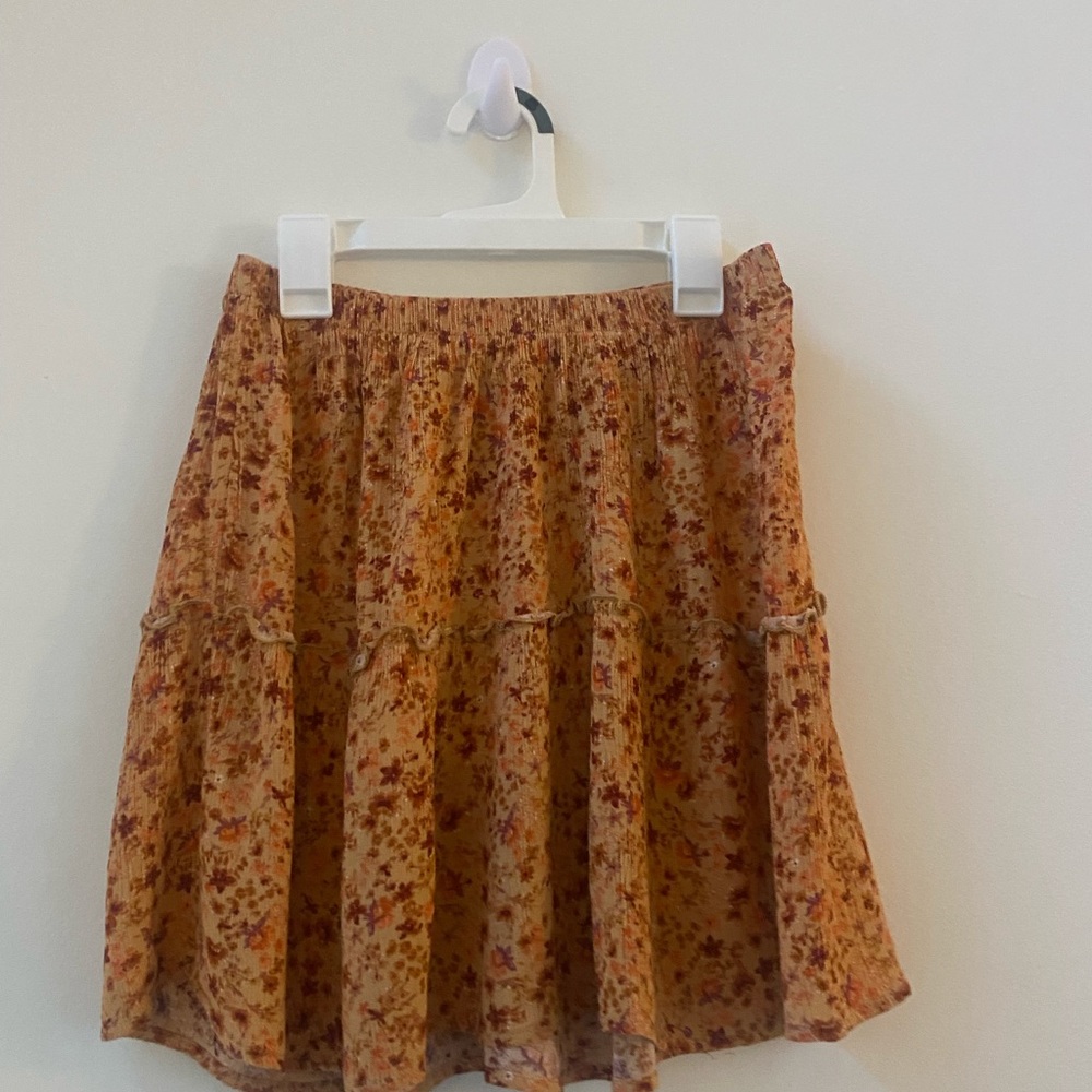 Pink Rose Floral Print Women's Skirt